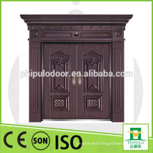 Sun proof good quality villa copper door with oil painting